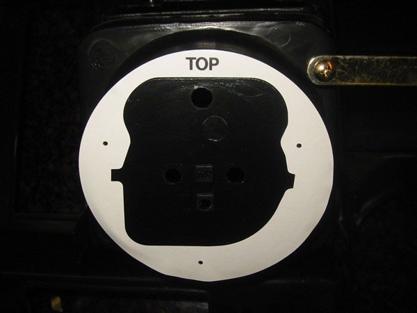 Image of a 1969 Camaro Dash Tach Stencil Tachometer Template