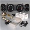 Image of 1970 - 1978 Dash Instrument Cluster Gauges Set, Retro Style (NVU): Speedometer, Tachometer, Oil Pressure, Water Temp, Voltmeter and Fuel