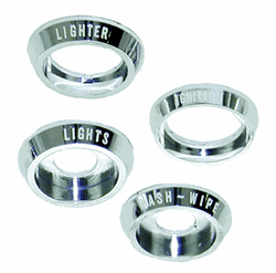 1968 Dash Knob Bezels Set