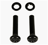 1968 Camaro Dash Air Vent Pull Knobs and Ferrules Set: 2 Black Knobs and 2 Black Ferrules