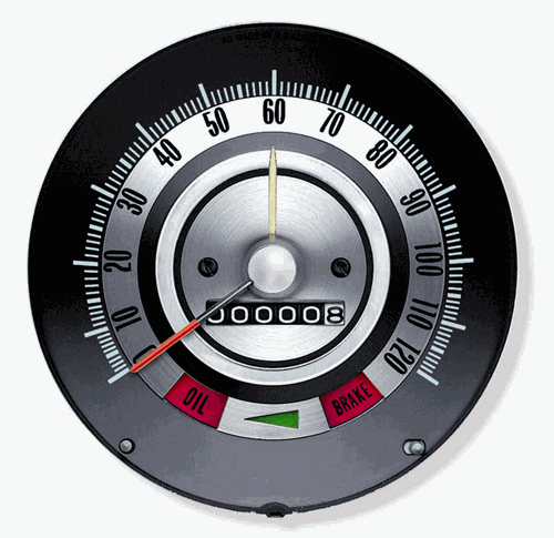 1968 Chevrolet Tic Toc Tachometer 6000 Rpm Redline