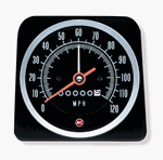 1969 Camaro Dash Instrument Cluster Gauge, SPEEDOMETER, with Speed Warning, 120 MPH, 6482888