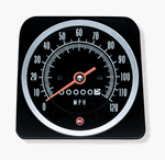 1969 Camaro Dash Instrument Cluster Gauge, SPEEDOMETER, 120 MPH, 6482887