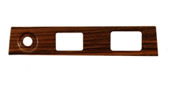 1969 Dash Plate, Rosewood / Cherrywood Woodgrain: Wiper, Headlights, Power Top or Rear Defrost