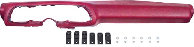 1970 - 1978 Camaro Dash Pad without Air Conditioning, DARK CARMINE RED