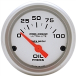 Auto Meter Ultra-Lite Oil Gauge, Electric Short Sweep 2-1/16 Inch