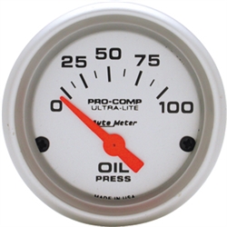 Auto Meter Ultra-Lite Oil Gauge, Electric Short Sweep 2-1/16 Inch