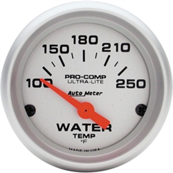 Auto Meter Ultra-Lite Temperature Gauge, Electric Short Sweep 2-1/16 Inch