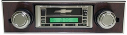 1967 - 1968 Camaro Cassette Radio with AM/FM Stereo, Auxiliary Input, with Walnut Bezel