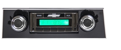 1967 - 1968 USA-230 Camaro Radio with AM/FM Stereo, Auxiliary Input, with Black Bezel