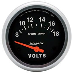 Voltmeter Gauge (Auto Meter Sport Comp), Dash