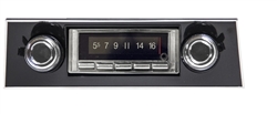 1967 - 1968 USA-740 Camaro Radio with Bluetooth, AM/FM Stereo, USB, CD Control, Auxiliary Input, with Black Bezel