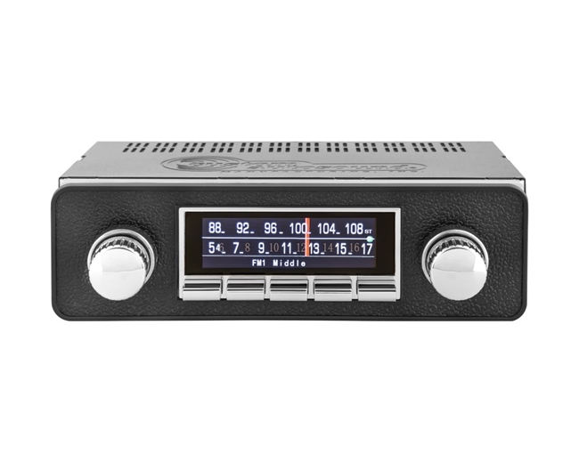 1967 - 1968 Camaro USA-850 DigaDial Radio with Bluetooth, AM/FM Stereo, USB, CD Control, Auxiliary Input, with Walnut Woodgrain Bezel