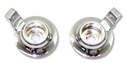 1969 - 1970 Camaro Stereo Tone and Fader Chrome Radio Knobs Set, Pair