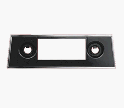 1967 - 1968 Radio Face Plate, Center Dash, Black and Chrome Plastic