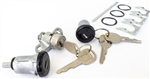 1970 - 1973 Camaro Custom BLACK Door Lock Set and Trunk Lock with GM Oval Head Style Keys, Long Door Cylinders