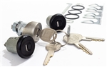 1978 - 1981 Camaro Custom BLACK Door Lock Set and Trunk Lock with GM Oval Head Style Keys, Medium Door Cylinders