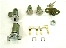 1970 - 1973 Camaro Complete Locks Set, SHORT DOOR CYLINDERS with GM Square Head Keys