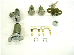 1974 - 1977 Camaro Complete Locks Set, Long Door Cylinders with GM Square Head Keys