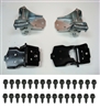 1970 - 1981 Camaro Door Hinges Set, Uppers and Lowers With Mounting Bolts