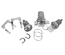 1970 - 1978 Locks Set, Ignition and Doors, Long Cylinders, Square Head Keys