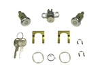 1970 - 1973 Locks Set, Doors and Trunk, Long Cylinders, Round Head Keys