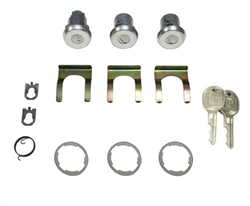 1978 - 1981 Camaro Locks Set, Doors and Trunk, Long Cylinders, GM Round Headed Keys