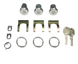 1978 - 1981 Camaro Locks Set, Doors and Trunk, Medium Cylinders, Round GM Headed Keys