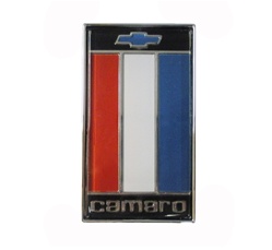 1975 - 1977 Camaro Trunk Deck Lid Emblem with Bow Tie, Red White and Blue