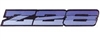 1986 - 1987 Camaro Rocker Panel Emblem, Z28 Logo, Metallic Dark Blue, 20615650