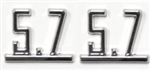 Custom 1967 Camaro 5.7 LS Engine Size Fender Emblems, Set