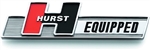 Hurst Equipped Emblem Badge, Hard Plastic Chromed with Peel and Stick Backing