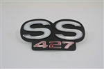 1967 - 1968 Grille Emblem, Super Sport SS 427, Fits 67 Standard Grille and 67 - 68 RS Grille