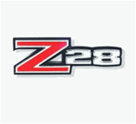 1972 - 1973 Camaro Grille Emblem, Z28 Logo, Colors: Red, Chrome, and Black | Camaro Central