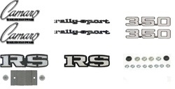 1969 Camaro RS Emblems Set for 350 Engines with Rally Sport Grille