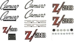 1969 Camaro Z/28 Emblems Set for Standard Grille with 302 Cowl Hood Emblems