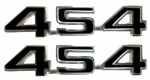 Engine Size Emblems, "454", Custom, Black - Pair