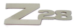 1970 - 1981 Camaro Custom Polished Stainless Steel Rear Panel Emblem Z28 with Adhesive Backing