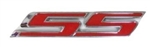 Super Sport SS Emblem, Peel and Stick, Red and Chrome