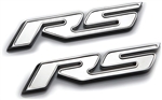 2010 - 2015 Camaro Custom RS Emblems, Rally Sport, Polished Billet Aluminum, Pair, Badges, Peel and Stick, Easy Installation
