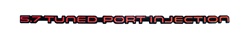 1987 - 1992 Camaro Rear Bumper Panel Emblem, TPI "5.7 TUNED PORT INJECTION" Logo, Red