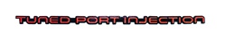 1985 - 1992 Camaro Rear Bumper Panel Emblem, TPI "TUNED PORT INJECTION" Logo, Red