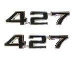 1969 Camaro BLACK 427 Fender Emblems, Engine Size, Pair