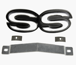 1967 - 1968 Camaro SS Grille Emblem, Super Sport, Fits 1967 SS and 1967 - 1968 SS with RS