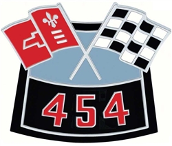 Air Cleaner Cross Flag Emblem, Die-Cast, 454