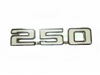 1969 Camaro Fender Emblem, 250 Engine Size, White and Chrome | Camaro Central