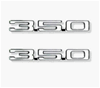 1968 Camaro 350 Front Fender Emblems Set, OE Style Pair