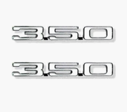 1968 Camaro 350 Front Fender Emblems Set, OE Style Pair