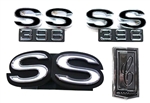 1970 Camaro SS Emblems Set for 396 Engine with Standard Grille