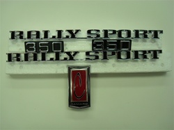 1971 - 1973 Camaro Rally Sport Emblems Set for 350 Engine